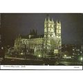 London - Westminster Abbey floodlit- 1970s Kard...