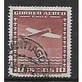 CHILE 1934 AIR 10p PURPLE NORTHROP ALPHA MONOPL...