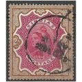 India 1895 SG107 2 Rupees Carmine & Yellow-Brow...