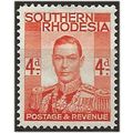 Southern Rhodesia 1937 SG43 4d Red=Orange Mount...