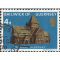 GUERNSEY, Christmas, St Annes Alderney, blue 1970, 2½p, #2