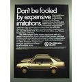 1986 Volkswagen Jetta Ad - Don't Be Fooled By Expensive Imitations