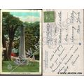 CT Norwich Postcard Uncas Monument ct_box4~2330