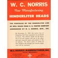 W C NORRIS MANUFACTURER 1954 Hinderliter Heads ...