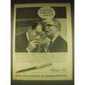 1962 Parker 61 Pen Ad - I notice Davis has been given a Parker 61