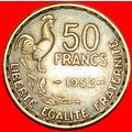 2 SOLD COCK ★ FRANCE ★ 50 FRANCS 1952! ★LOW STA...