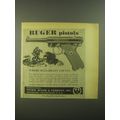 1952 Ruger Standard Pistol Ad - Ruger Pistols where reliability counts