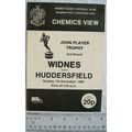 1980 programme Widnes v. Huddersfield, John Pla...