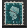NETHERLANDS 1947 35c BLUE QUEEN WILHELMINA SG 6...
