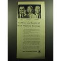 1958 Bell Telephone System Ad - The three-way benefits of good telephone