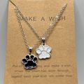 Necklace Set 2pcs Cute Style Dog Paw Pendant #789