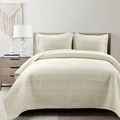 Full/Queen Scandinavian Chevron Ivory Beige Rev...