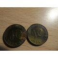 1950 & 1967 German 10 pfennig coins