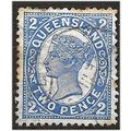 Queensland 1907 SG289a 2d Bright Blue Fine Used...