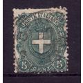 ITALY 1891 SG56 5c GREEN FINE USED #4