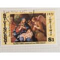 St Vincent 1971 Xmas $1 Holy Family Angels Used...