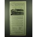 1920 St. Louis Chamber of Commerce Ad - They Chose