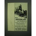1920 Swiss Federal Railroads Ad - Your Headquar...