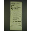 1932 J.W. Fecker Scopes Ad - Bring your old Fecker scope up to date
