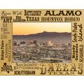 Dallas Texas Collage Laser Engraved Wood Pictur...