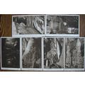 6 x vintage sepia postcards Cheddar Caves