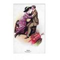 Art Nouveau, Romantic Couple Kissing Goodbye, G...