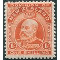 New Zealand 1909 1s vermilion Perf 14 (line) SG...