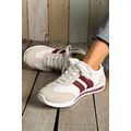 White Color Block Patchwork Breathable Lace-up ...