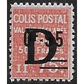 France Pa Mi 103: 95 c. on 75 c. orange-red Ove...