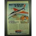 1976 Monogram F-16 Fighter Plane Model Ad - New King of the Sky