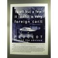 1991 Peugeot 405 Car Ad - To All But A Few