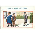 POSTCARD Even a Worm will turn + 1925 Birmingha...