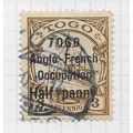 TOGO 1914 OCCUPATION TYPE 2 SURCHARGE HALF ANGL...