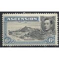 Ascension 1944 SG43a 6d Black & Blue Perf 13 Mo...