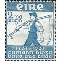 EIRE, Royal Dublin Society, blue 1931, 2p