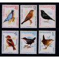 BULGARIA 1987 BIRDS SET 6 VALS SG 3466 / 3471 U...