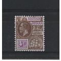 BritishGuiana.SG275 4c Brown and Bright Purple....