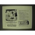 1954 American Express Travelers Cheques Ad - Co...