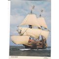 Replica Of Drake's Galleon Shipping Postcard (S...