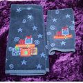 Ritz Multicolored Blue Christmas Linens Present...