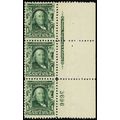 300, Mint FVF NH 1¢ PL# & Imprint Strip of 3 St...
