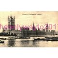 Houses of Parliament, London, 1900s, Postcard