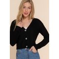 Long slv v-neck sweater cardigan