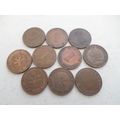 Germany - 10 -`J` mint - 1 pfennig coins - date...