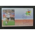 1988 FDC SIGNED BY ENGLAND WORLD CUP LEGEND MAR...