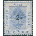 Orange Free State 1897 2½d on 3d ultramarine SG...