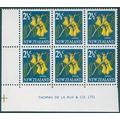 New Zealand 1967 2½c Kowhai variety Retouch on ...