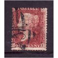 GREAT BRITAIN 1858-79 QV SG44 1d RED BROWN PLAT...
