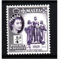 MALTA 1956 1/4d VIOLET SG 266 M / MINT#1