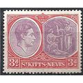 St Kitts-Nevis 1946 SG73d 3d Purple & Bright Sc...